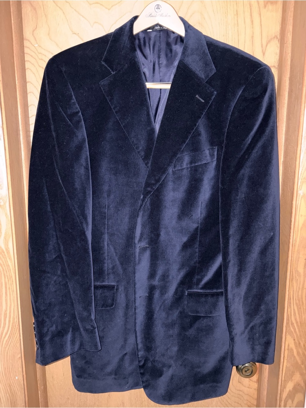 Italian Navy Velvet Blazer Sport Coat